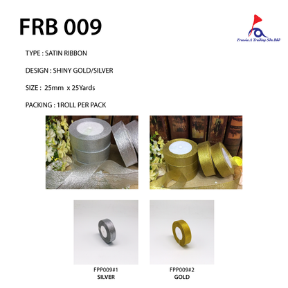 FRB009 METALLIC RIBBON (25MM X 25Y) - Freesia