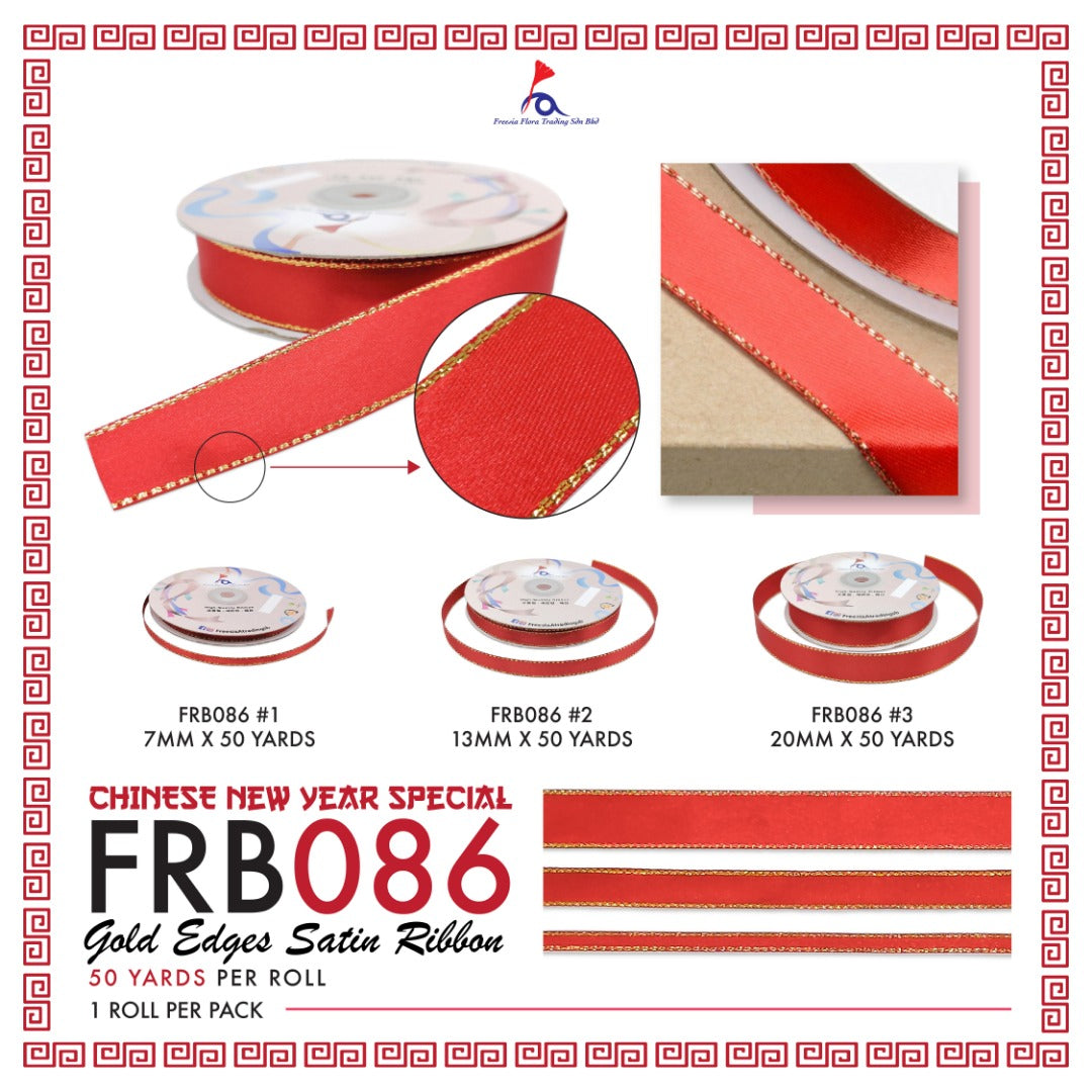 FRB086 SATIN RIBBON (CNY Special) - Freesia