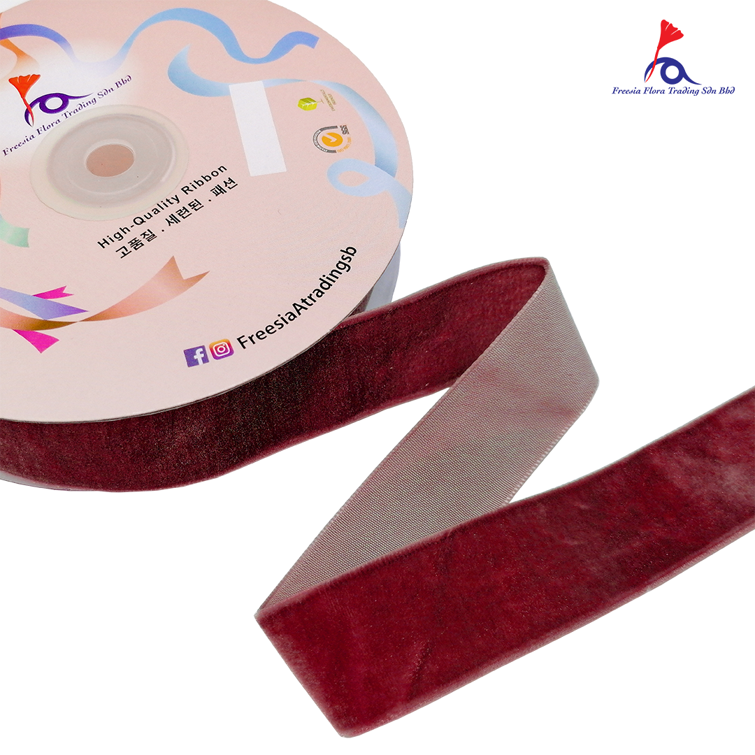 FRB096 PREMIUM VELVET RIBBON (25MM*10M) - Freesia