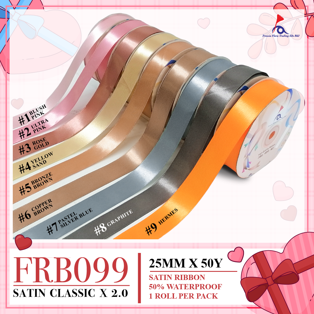 FRB099 SATIN CLASSIC X 2.0 (25MM X 50Y) - Freesia